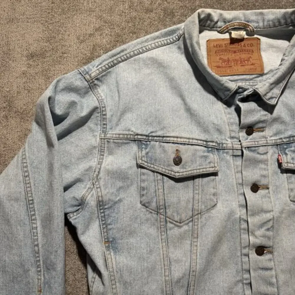 Vintage Levi's Strauss & Co 70598 4834 Trucker Denim Jean Jacket XL Western Work